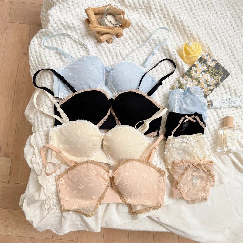 【10/17新作】レイヤードブラ&ショーツセット(全4色) 0106NA1024