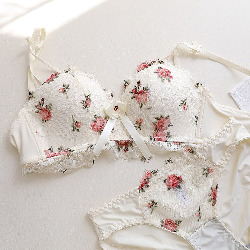 フラワーブラ&ショーツセット(全2色)0101NA1221