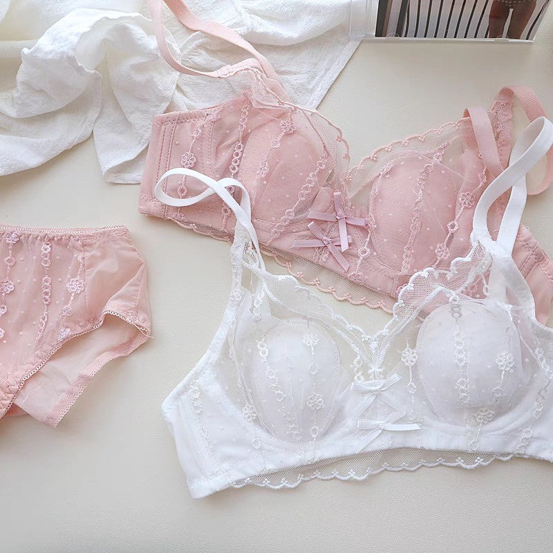 ナチュラルガーリーブラ&ショーツセット(全5色)0102NA0324