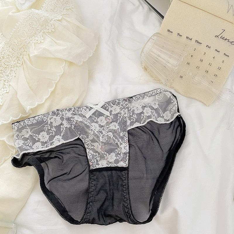 小花柄レースブラレット&ショーツセット(全3色)0104NA0823