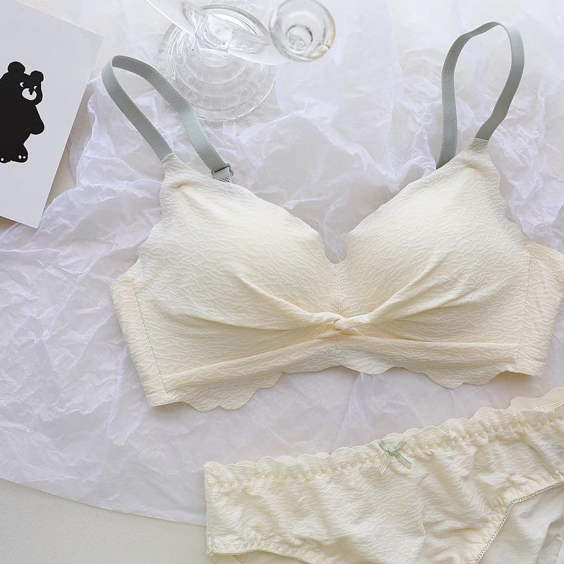 ナチュラルシャーリングブラ&ショーツセット(全4色) 0105NA0724