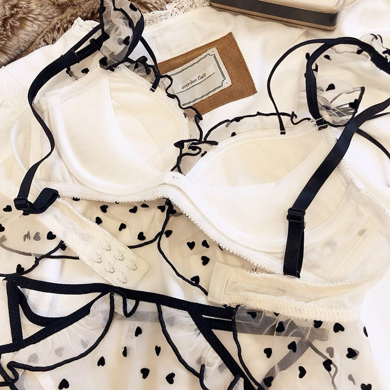 ハートシフォンブラ&ショーツセット0106NA0823