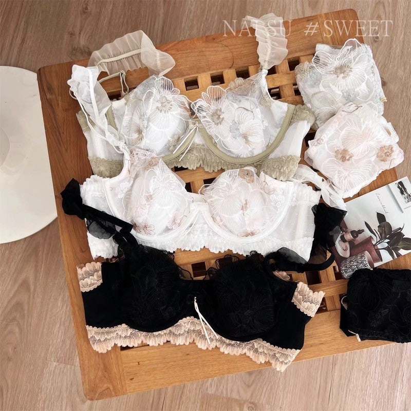 【10/3新作】フラワーエレガンスブラ&ショーツセット(全3色) 0107NA0724