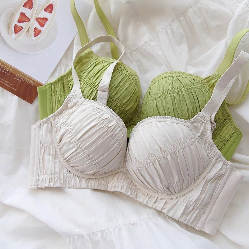 【2/29新作】シャーリングラウンドブラ&ショーツセット(全4色)0110NA0224