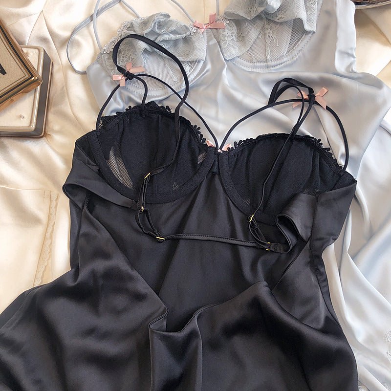 サテンキャミワンピルームウェア(全2色)0308NA0723