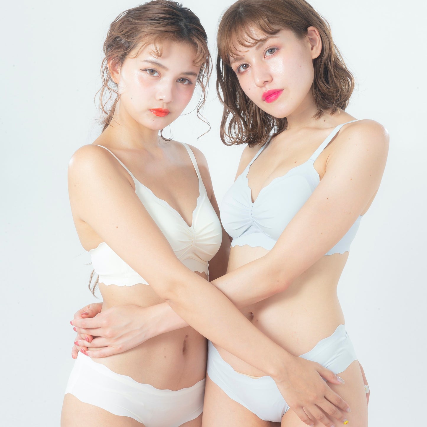 パステルリボン風ブラ&ショーツセット(全2色)0105NA0622