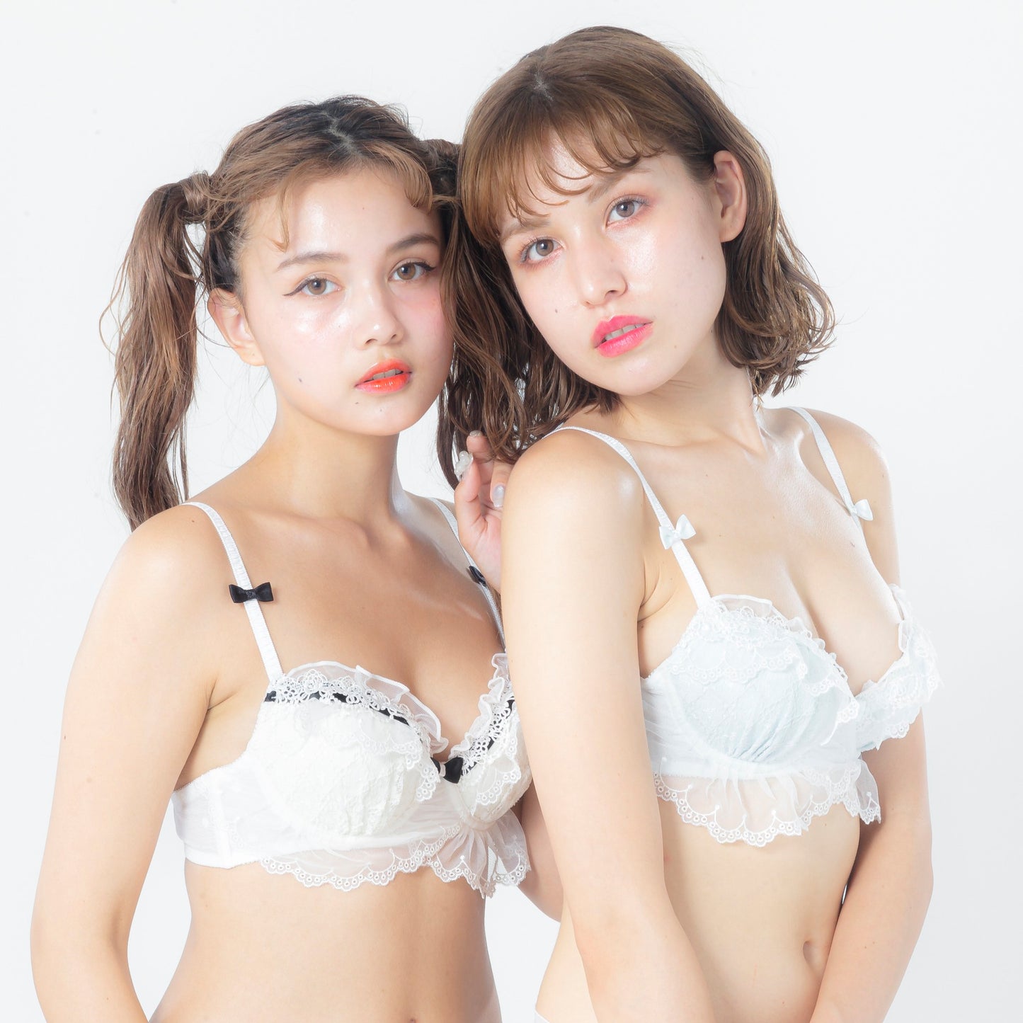 レースボリュームアップブラ&ショーツセット(全2色)0104NA0522