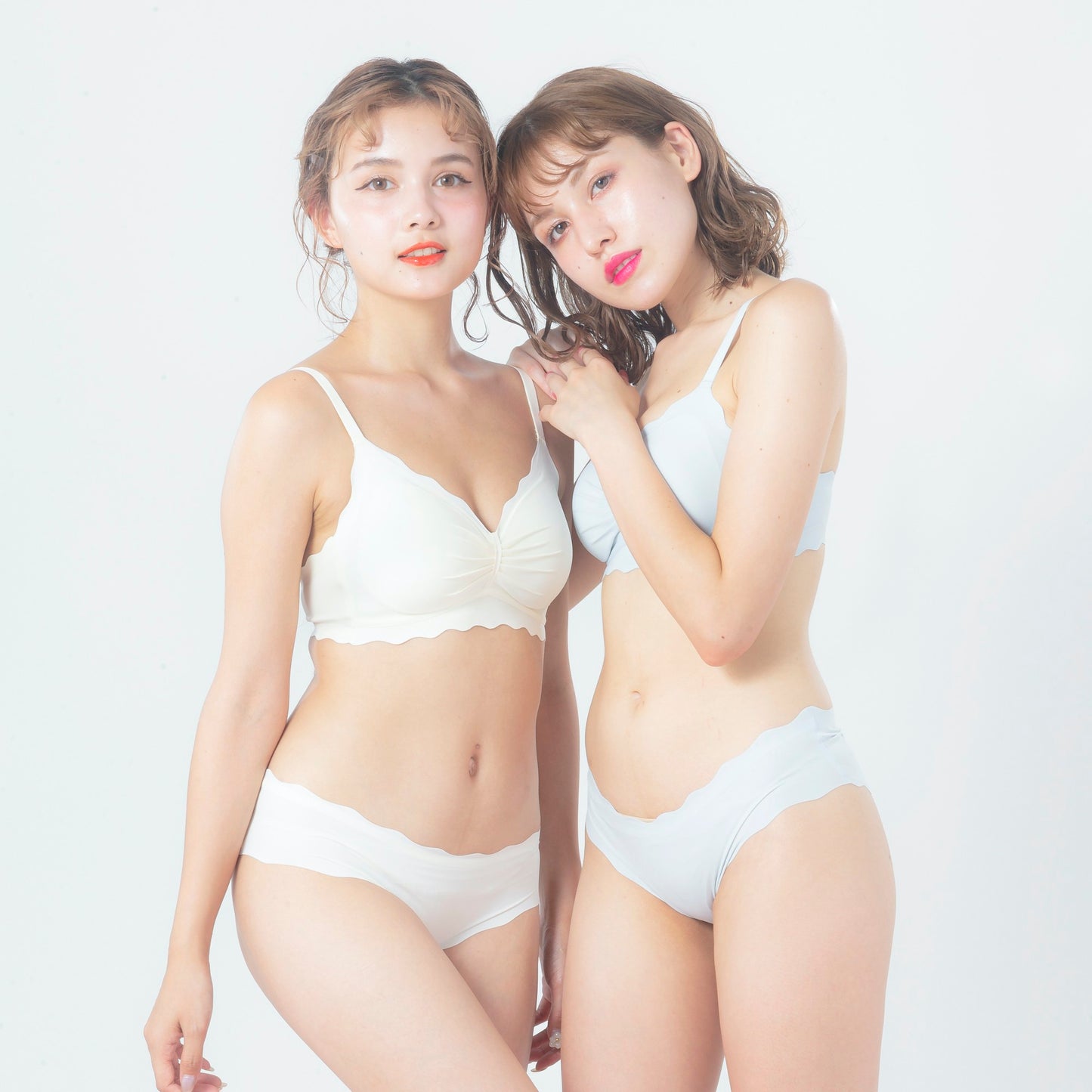 パステルリボン風ブラ&ショーツセット(全2色)0105NA0622