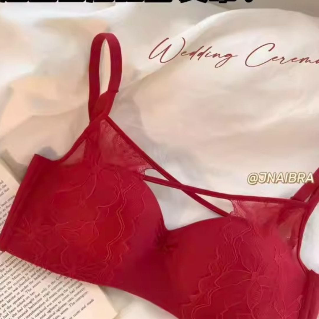 【11/6新作】艶めきレースブラ&ショーツセット(全4色)0101NA1125:クロスデザイン　盛れる　レース